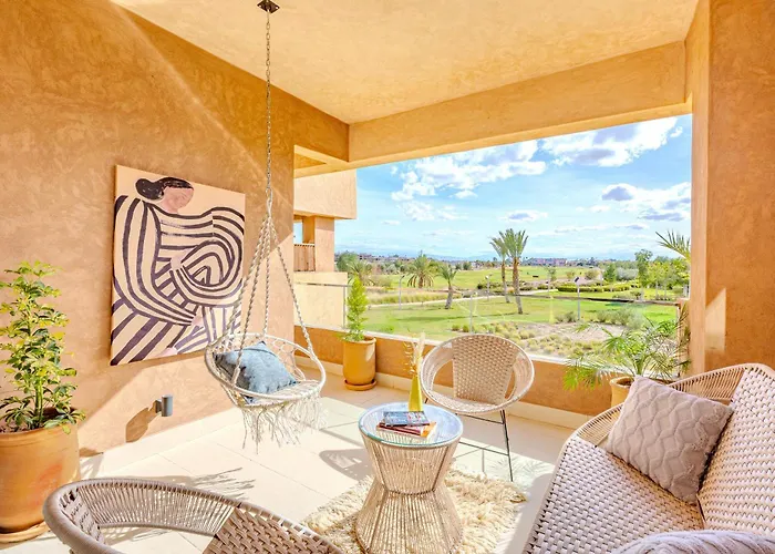 Vue Golf, Piscine, Atlas Luxe Boheme-Chic