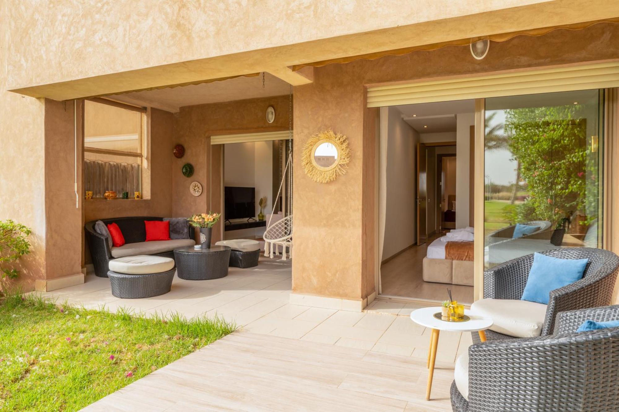 Appartement Vue Golf, Piscine, Atlas Luxe Boheme-chic Marrakesh