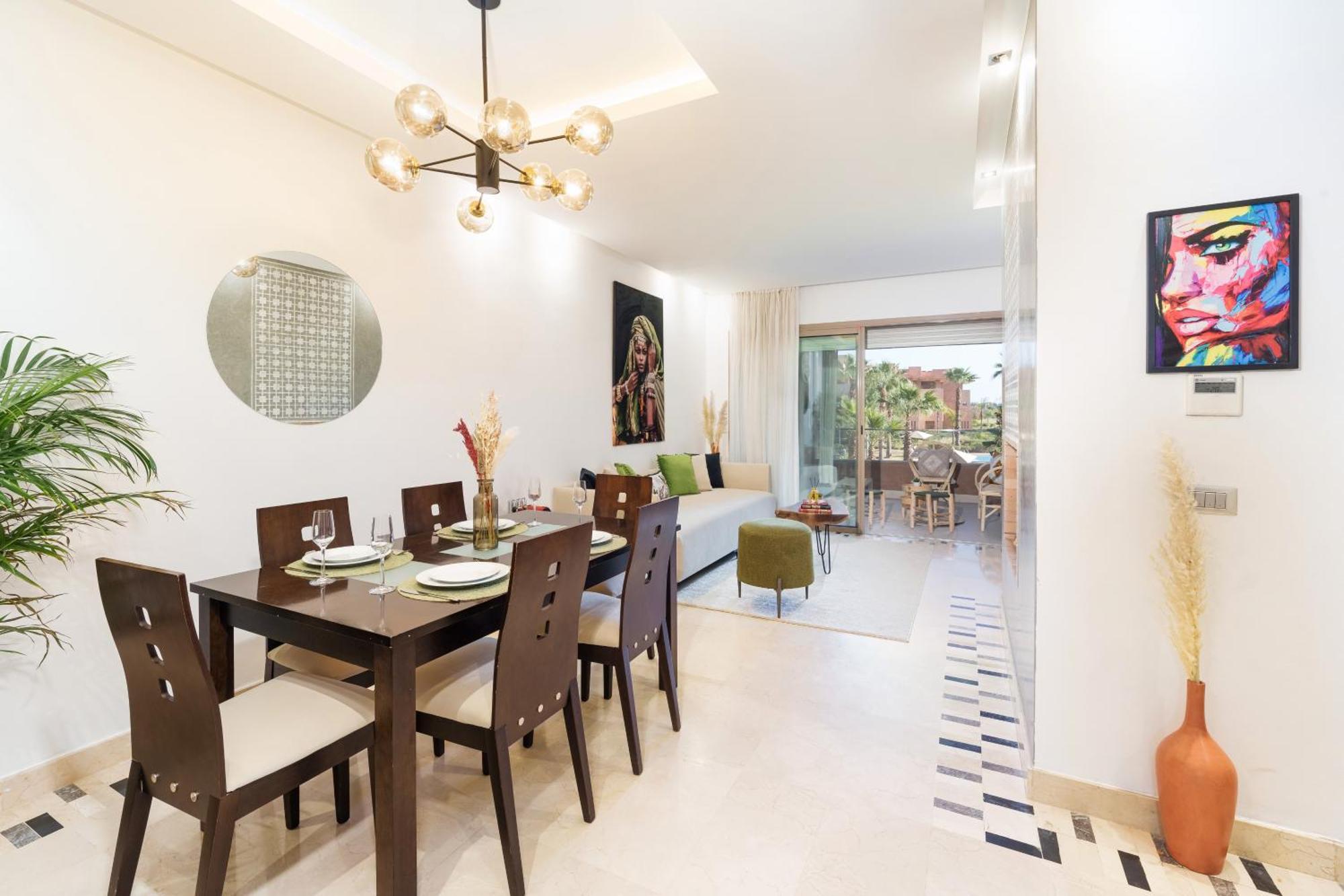 Vue Golf, Piscine, Atlas Luxe Boheme-chic *