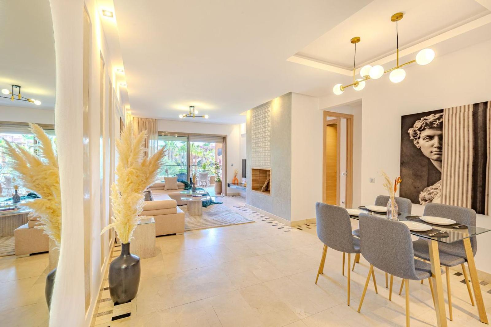 Vue Golf, Piscine, Atlas Luxe Boheme-chic Appartement