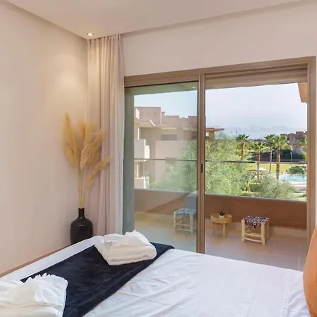 Vue Golf, Piscine, Atlas Luxe Boheme-Chic Marrakesh Buitenkant foto