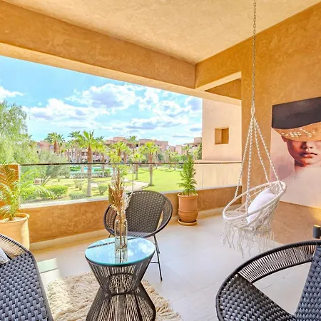 Vue Golf, Piscine, Atlas Luxe Boheme-Chic Marrakesh Buitenkant foto