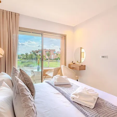 Vue Golf, Piscine, Atlas Luxe Boheme-Chic Marrakesh Buitenkant foto
